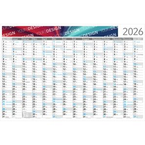 Wandplaner Horizont Bestseller, M, blau