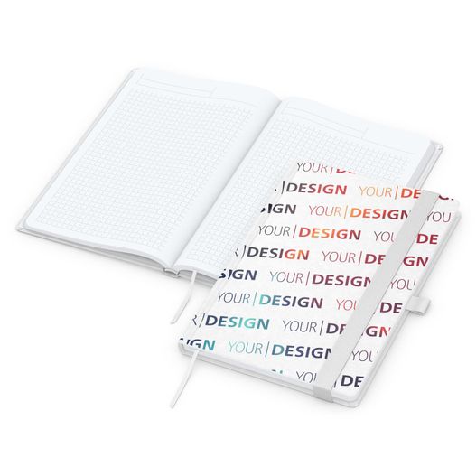 Produktabbildung Notizbuch Match-Book White Bestseller, A5, Natura, individuell, weiß Notizbuch Match-Book White Bestseller, A5, Natura, individuell, weiß (Bild 1)