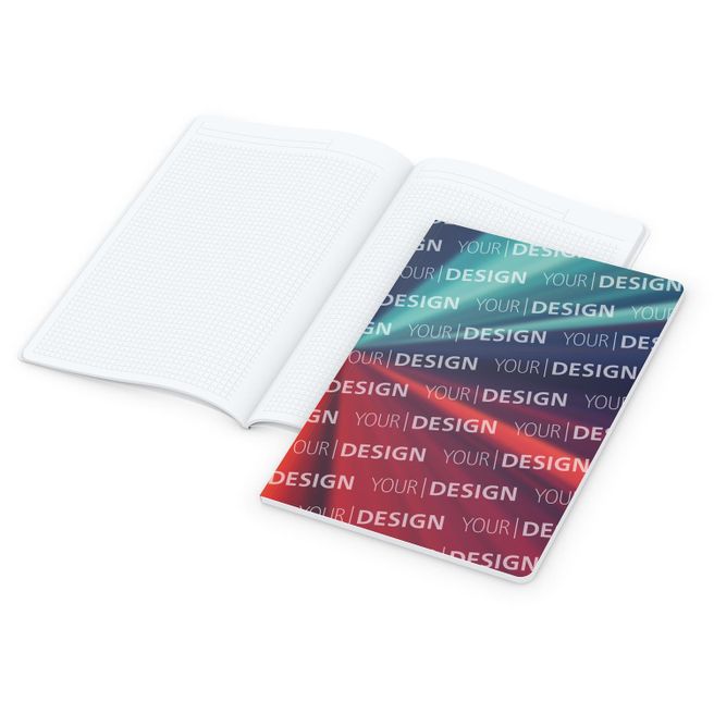Produktabbildung Notizbuch Copy-Book White Bestseller, A4, gloss-individuell Notizbuch Copy-Book White Bestseller, A4, gloss-individuell