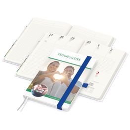 Wochenplaner Match-Hybrid A5 Cover-Star Recycling-Matt, mittelblau