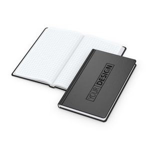 Notizbuch Easy-Book Basic Bestseller, Pocket, schwarz inkl. Prägung schwarz-glänzend