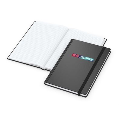 Notizbuch Easy-Book Comfort Bestseller, A5, schwarz inkl. Siebdruck-Digital