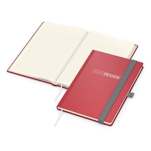 Produktabbildung Notizbuch Vision-Book Creme Bestseller, A5, rot inkl. Silberprägung Notizbuch Vision-Book Creme Bestseller, A5, rot inkl. Silberprägung (Bild 1)