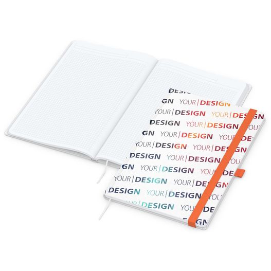 Produktabbildung Notizbuch Match-Book White Bestseller, A4, Natura, individuell, orange Notizbuch Match-Book White Bestseller, A4, Natura, individuell, orange (Bild 1)