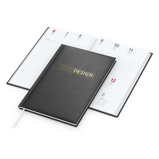 Produktabbildung Wochenkalender Prestige Bestseller inkl. Goldprägung, schwarz Wochenkalender Prestige Bestseller inkl. Goldprägung, schwarz (Bild 1)