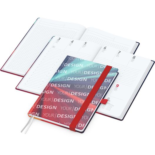 Produktabbildung Wochenplaner Match-Hybrid White Bestseller, A5, Cover-Star matt-individuell, rot Wochenplaner Match-Hybrid White Bestseller, A5, Cover-Star matt-individuell, rot (Bild 1)