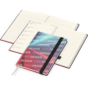 Wochenplaner Match-Hybrid Creme Bestseller, Cover-Star matt, schwarz