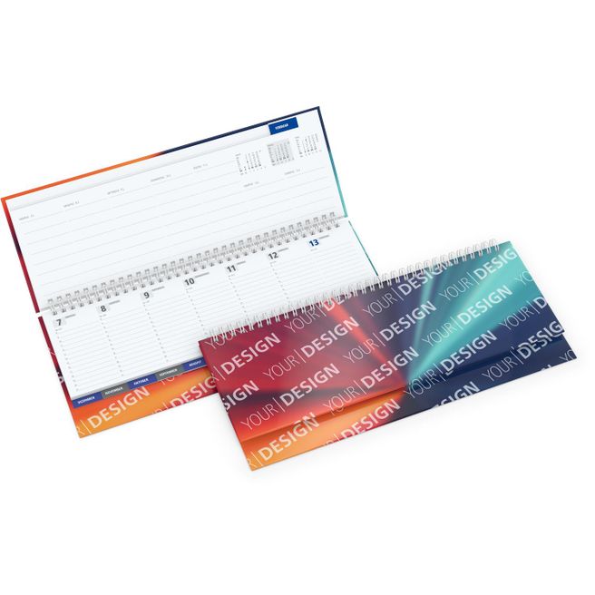 Tisch-Querkalender Master Register Cover-Star Bestseller, gloss-individuell