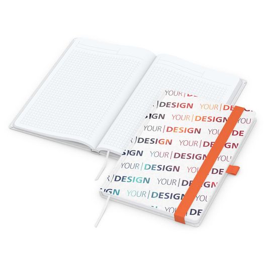 Produktabbildung Notizbuch Match-Book White Bestseller, A5, Natura, individuell, orange Notizbuch Match-Book White Bestseller, A5, Natura, individuell, orange (Bild 1)