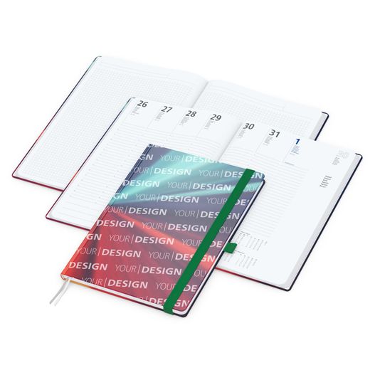 Wochenplaner Match-Hybrid White Bestseller, A4, Cover-Star gloss, grün (Bild 1)