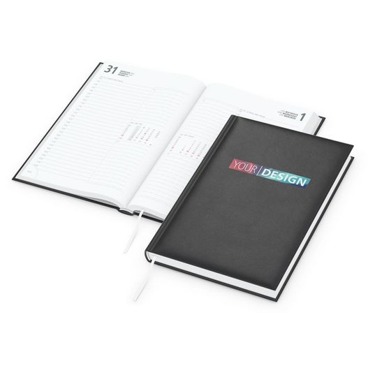 Produktabbildung Buchkalender Image Bestseller inkl. Siebdruck-Digital, schwarz Buchkalender Image Bestseller inkl. Siebdruck-Digital, schwarz (Bild 1)