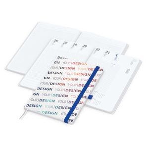 Wochenplaner Match-Hybrid White Bestseller, A4, Natura individuell, mittelblau