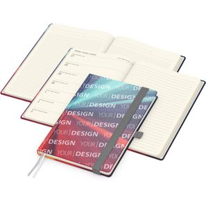 Wochenplaner Match-Hybrid Creme Bestseller, Cover-Star matt, silbergrau
