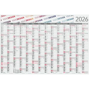 Wandplaner Pure Bamboo green+blue, rot