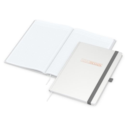 Notizbuch Vision-Book White Bestseller, A4, weiß inkl. Kupferprägung (Bild 1)