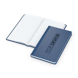 Notizbuch Easy-Book Basic Bestseller, Pocket, dunkelblau inkl. Prägung schwarz-glänzend