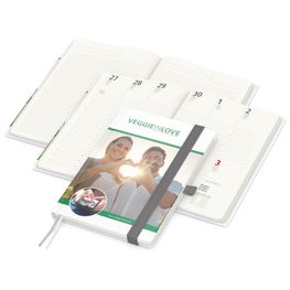 Wochenplaner Match-Hybrid A5 Natura Recycling, silbergrau
