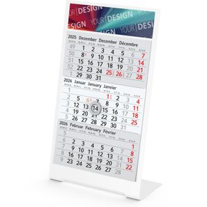 Tischkalender Desktop 3 Color Bestseller, 2 Jahre, weiß