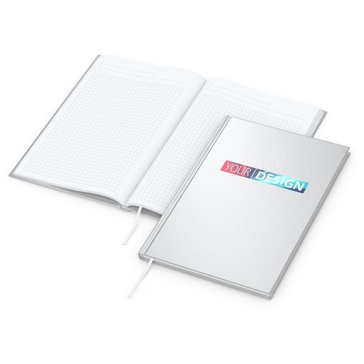 Notizbuch Memo-Book Bestseller, A5, matt-silber (Bild 1)