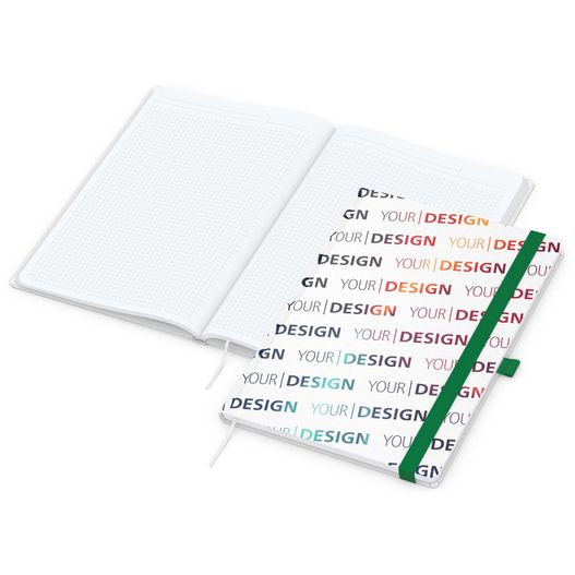 Produktabbildung Notizbuch Match-Book White Bestseller, A4, Natura, individuell, grün Notizbuch Match-Book White Bestseller, A4, Natura, individuell, grün (Bild 1)