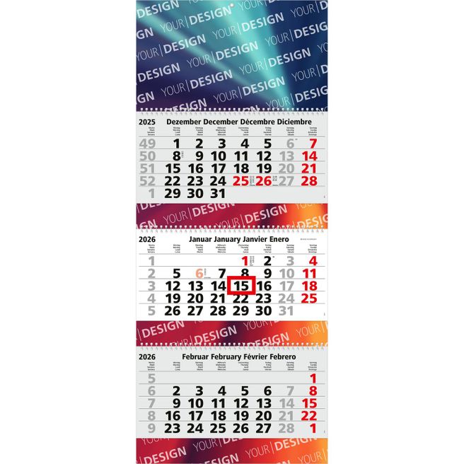 3-Monatskalender Maxi Wire-O 3 Bestseller (Mehrblock)
