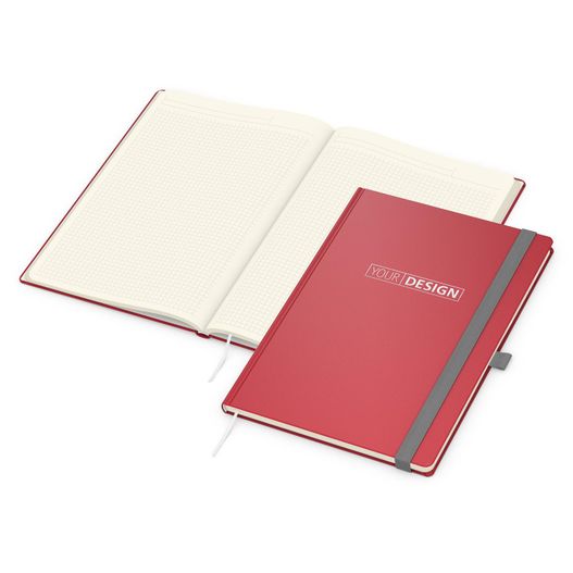 Produktabbildung Notizbuch Vision-Book Creme Bestseller, A4, rot inkl. Silberprägung Notizbuch Vision-Book Creme Bestseller, A4, rot inkl. Silberprägung (Bild 1)