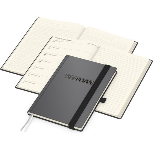 Wochenplaner Vision-Hybrid Creme Bestseller inkl. Prägung schwarz-glänzend (Bild 1)