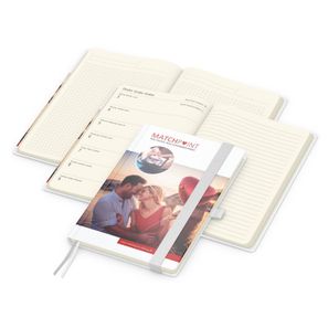 Wochenplaner Match-Hybrid Creme Bestseller, Cover-Star matt, weiß