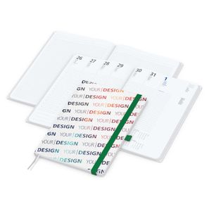 Wochenplaner Match-Hybrid White Bestseller, A4, Natura individuell, grün