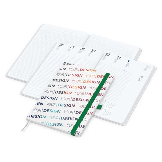 Wochenplaner Match-Hybrid White Bestseller, A4, Natura individuell, grün (Bild 1)