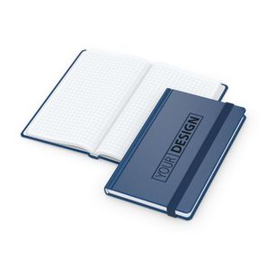 Notizbuch Easy-Book Comfort Bestseller, Pocket, dunkelblau inkl. Prägung schwarz-glänzend