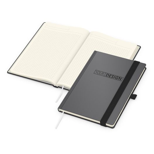 Produktabbildung Notizbuch Vision-Book Creme Bestseller, A5, anthrazit inkl. Prägung schwarz-glänzend Notizbuch Vision-Book Creme Bestseller, A5, anthrazit inkl. Prägung schwarz-glänzend (Bild 1)