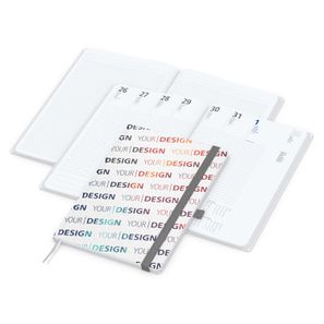 Wochenplaner Match-Hybrid White Bestseller, A4, Natura individuell, silbergrau