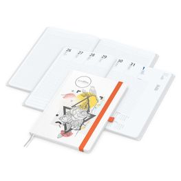 Wochenplaner Match-Hybrid White Bestseller, A4, Natura individuell, orange