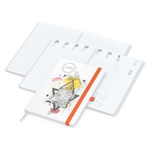 Wochenplaner Match-Hybrid White Bestseller, A4, Natura individuell, orange