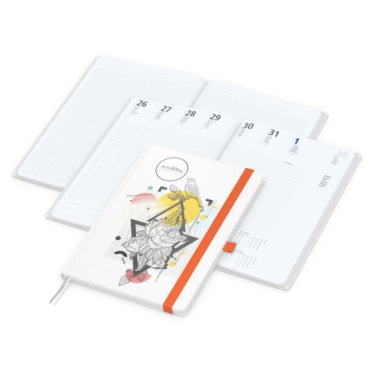 Wochenplaner Match-Hybrid White Bestseller, A4, Natura individuell, orange (Bild 1)