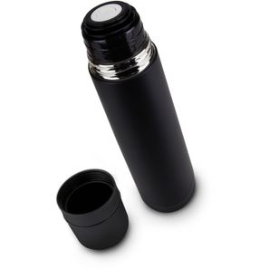 Isolierkanne // Cup in Cup - mit 2 Deckeln - Schwarz matt