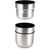 Isolierkanne // Cup in Cup - mit 2 Deckeln - Silber (Bild 3)