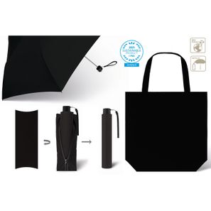 Taschenschirm mit Einkaufstasche SCHIRM & SHOPPER RPET