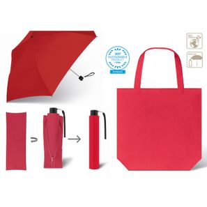 Taschenschirm mit Einkaufstasche SCHIRM & SHOPPER RPET