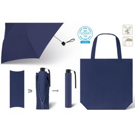 Produktabbildung Taschenschirm mit Einkaufstasche SCHIRM & SHOPPER RPET Taschenschirm mit Einkaufstasche SCHIRM & SHOPPER RPET