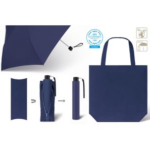 Taschenschirm mit Einkaufstasche SCHIRM & SHOPPER RPET