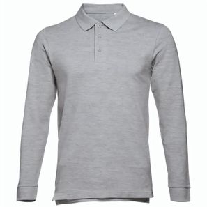 THC BERN. Langarm-Poloshirt für Herren aus kardierter Baumwolle