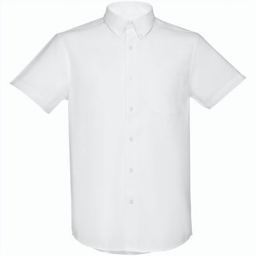 THC LONDON WH. Kurzärmeliges Herren-Oxford-Hemd. Weiße Farbe (Bild 1)