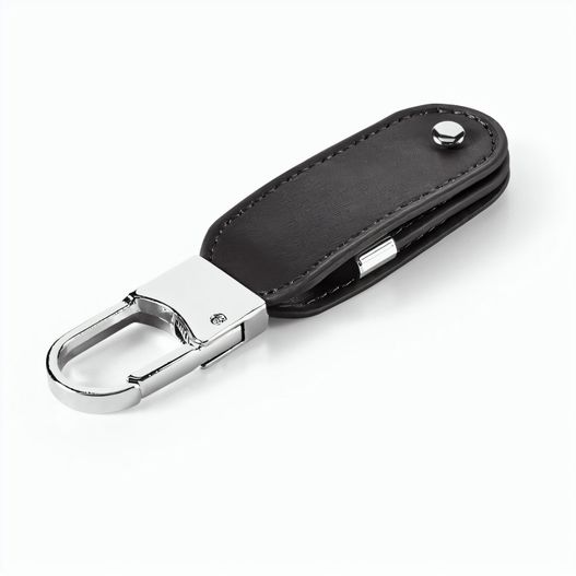 BRAGG 8GB. USB-Speicher mit 8GB und Karabinerclip aus PU (Bild 1)