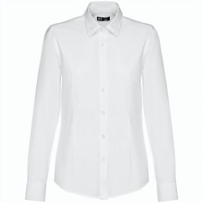 THC TOKYO WOMEN WH. Langärmeliges Oxford-Hemd für Frauen. Weiße Farbe