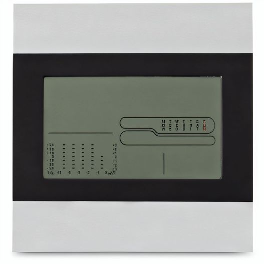 DENE. Tischwetterstation mit LCD-Bildschirm aus Aluminium und ABS (Bild 1)