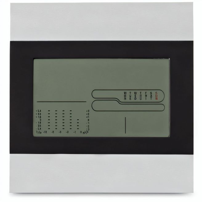 DENE. Tischwetterstation mit LCD-Bildschirm aus Aluminium und ABS