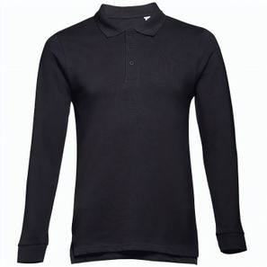 THC BERN. Langarm-Poloshirt für Herren aus kardierter Baumwolle