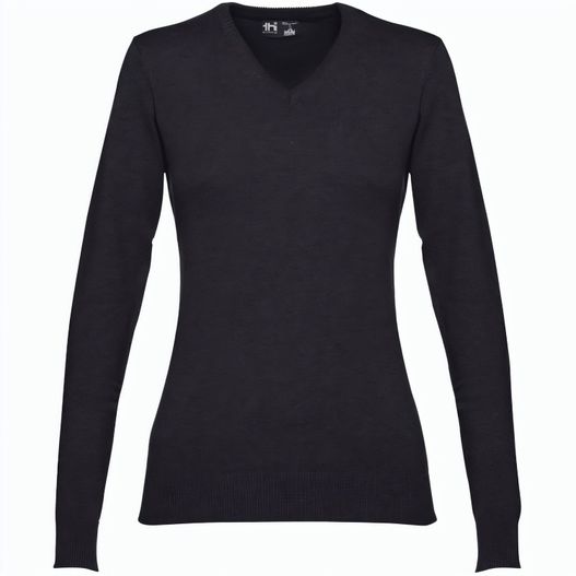 THC MILAN WOMEN. Pullover mit V-Ausschnitt für Damen aus Baumwolle und Polyamid (Bild 1)